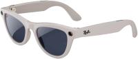 Ray-Ban Skyler (Gen 1) Глянцевый Мелово-Серый с Прозрачно-Сапфировыми линзами