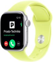 Apple Watch S11 46mm Silver Sport Band Neon Yellow M/L