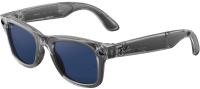 Ray-Ban Wayfarer (Gen 2) Глянцевый Прозрачно-Серый с Прозрачно-Сапфировыми Линзами