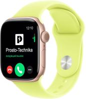 Apple Watch S11 46mm Rose Gold Sport Band Neon Yellow M/L