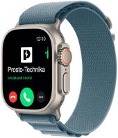 Умные часы Apple Watch Ultra 3, 49 мм, Natural Titanium Light Blue Alpine Loop M