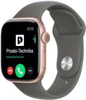 Apple Watch S11 46mm Rose Gold Sport Band Stone Gray M/L