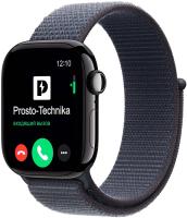 Apple Watch S11 42mm Jet Black Sport Loop Anchor Blue