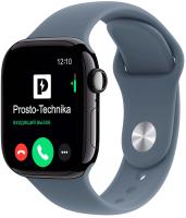 Apple Watch S11 42mm Jet Black Sport Band Anchor Blue S/M