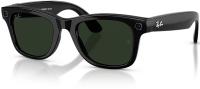 Ray-Ban Wayfarer (Gen 2) Глянцевый Чёрный с Зелёными Линзами (Зелёный)