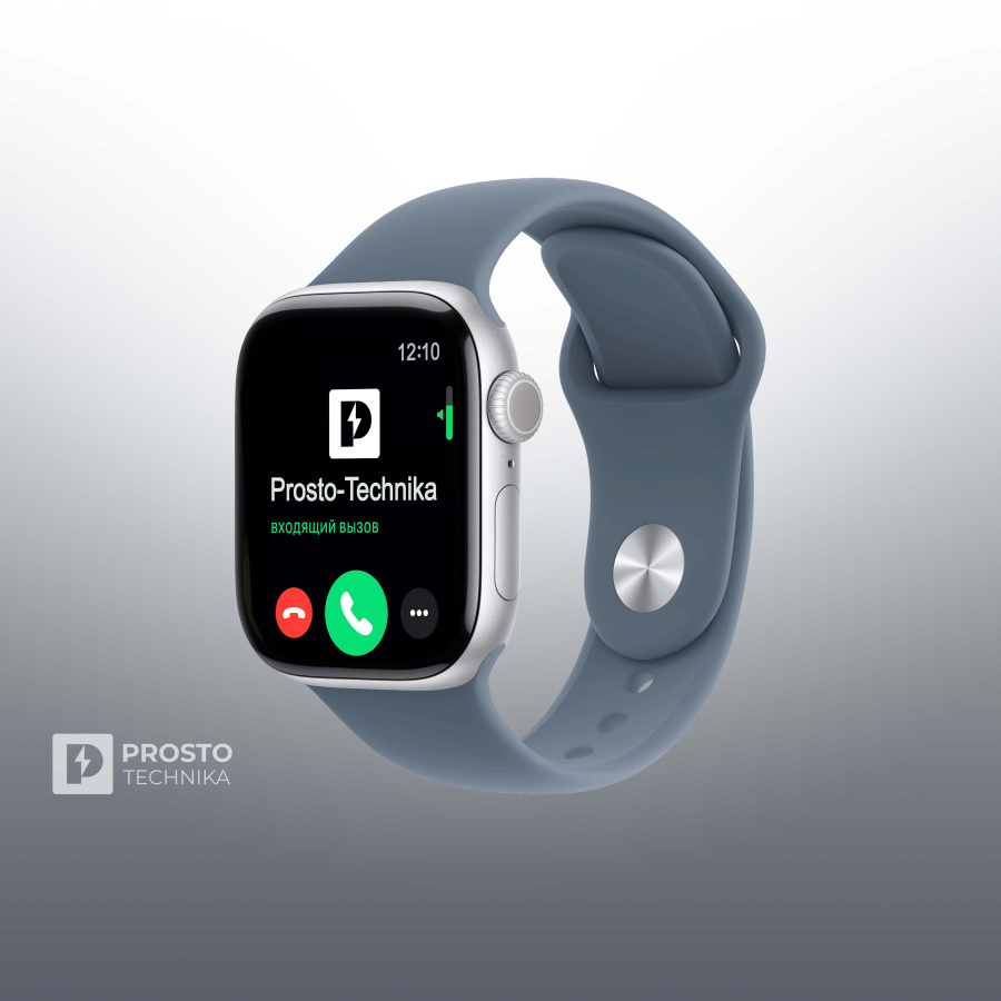 Apple Watch S11 46mm Silver Sport Band Anchor Blue S/M