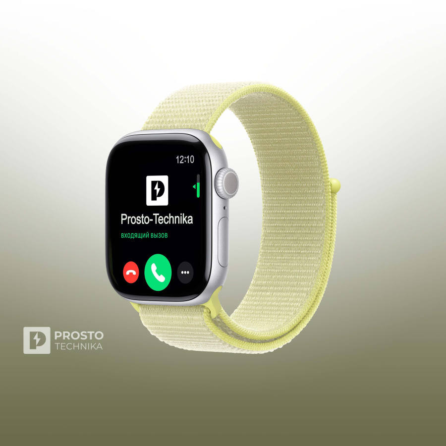 Apple Watch S11 42mm Silver Sport Loop Neon Yellow