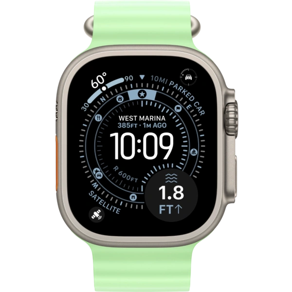 Умные часы Apple Watch Ultra 3 49mm Neon Green Natural Titanium Ocean Band 
