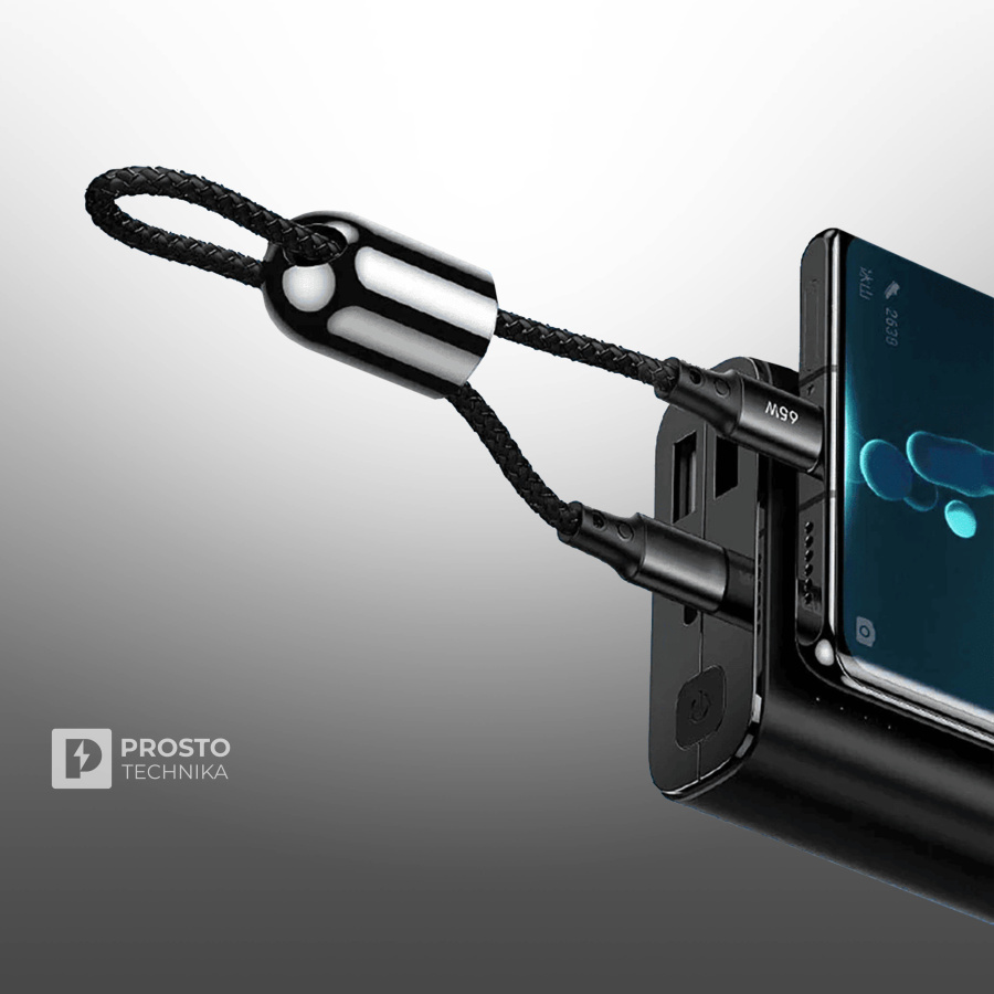 Кабель REMAX for Type-C-Type-C, RC-C140a, 120 mm, черный, 65W