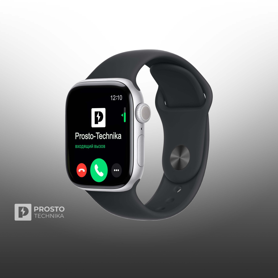 Apple Watch S11 42mm Silver Sport Band Black S/M