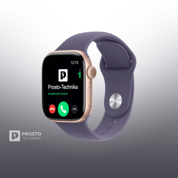 Apple Watch S11 46mm Rose Gold Sport Band Purple Fog M/L