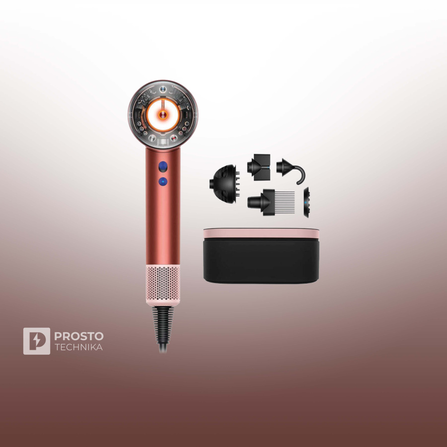 Фен Dyson Supersonic Nural HD16 (Strawberry Bronze/Blush Pink) с кейсом Наша Вилка