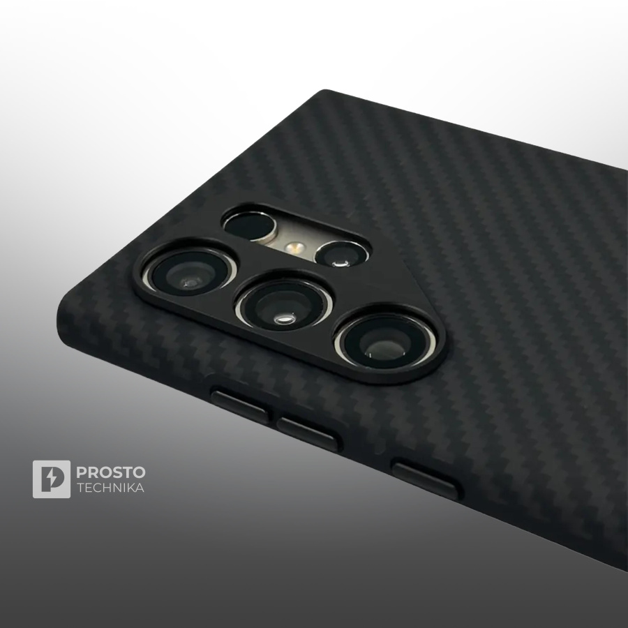 A-CASE Savar Aramid Carbon Case 600D Samsung S24 ULTRA - Черный